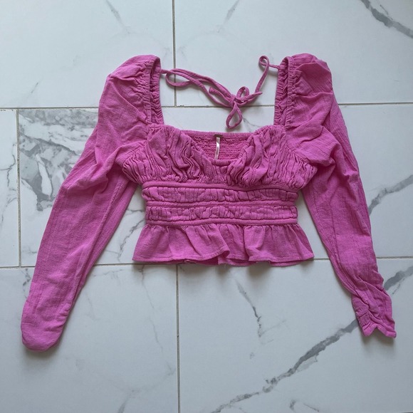 Free People Tops - Free People Chloe Top Hot Pink XS